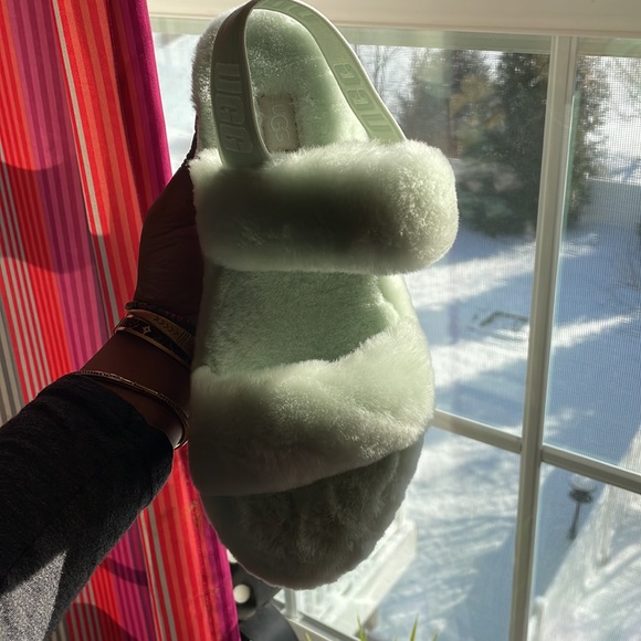 Oh Yeah Ugg Slippers in Retro Mint - Picture 2 of 7